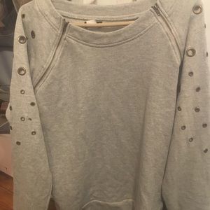 Gray crewneck sweater